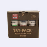 Biobizz Trypack Stimulant Set with three organic plant stimulators in a packaged box.