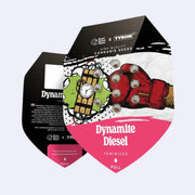 Dynamite Diesel feminisierte Samenverpackung von Royal Queen Seeds mit einzigartigem Design.