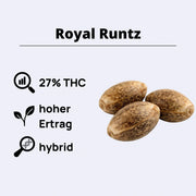 Royal Runtz Feminisierte Samen mit 27% THC und hohem Ertrag, Hybrid-Sorte von Royal Queen Seeds